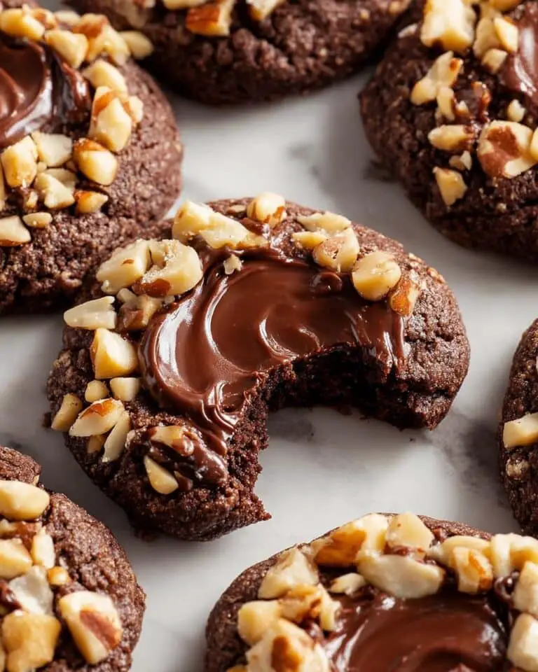 Chocolate Hazelnut Thumbprint Cookies Recipe