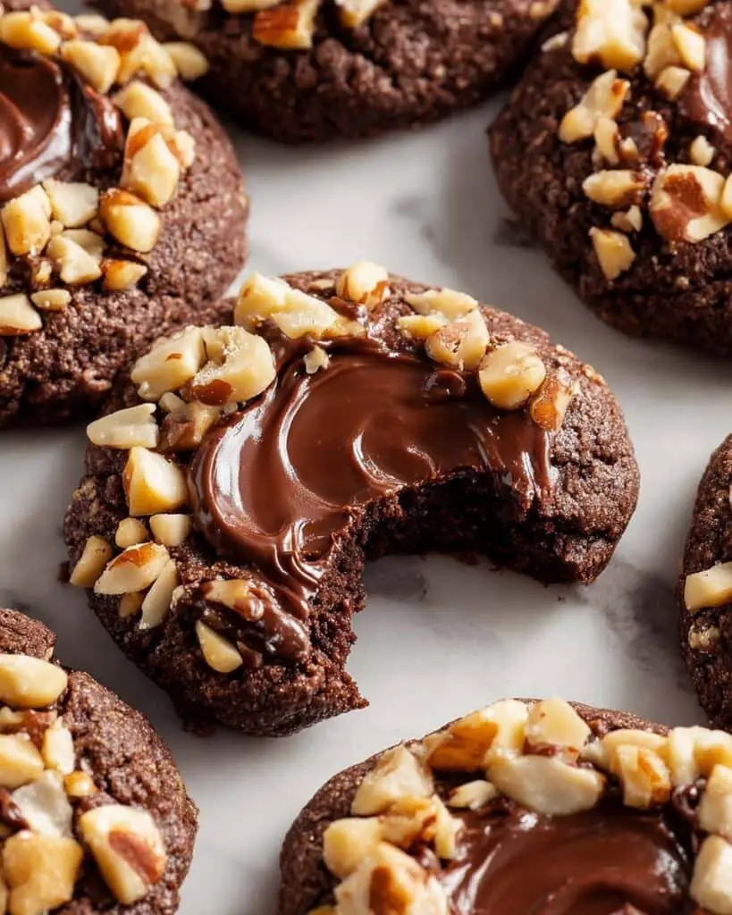 Chocolate Hazelnut Thumbprint Cookies Recipe