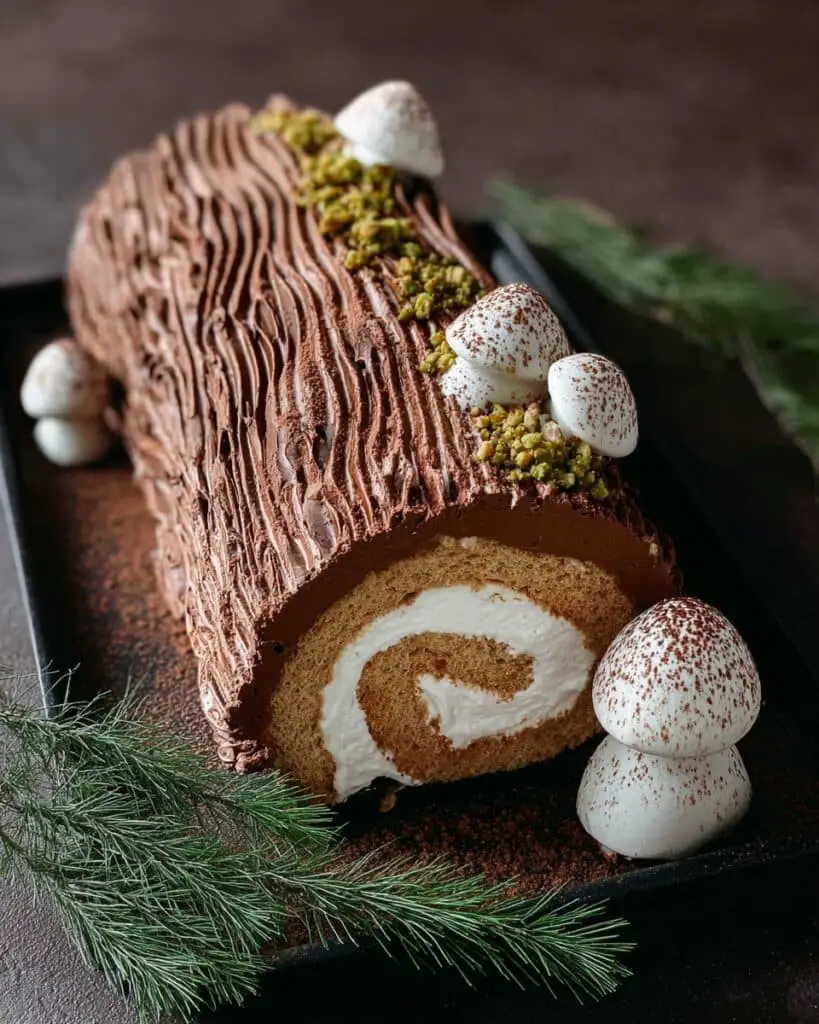 Tiramisu Yule Log Christmas Cake Recipe