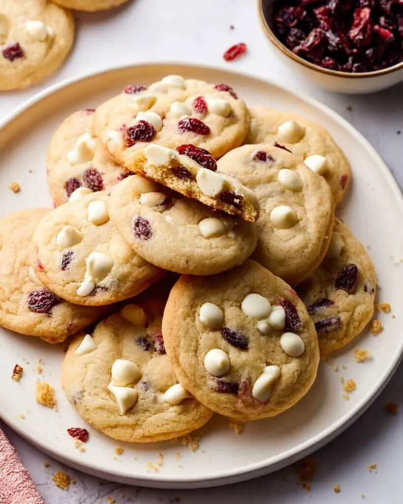Soft-Baked White Chocolate Cranberry Cookies Recipe