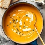 Creamy Butternut Squash Soup with Thyme Recipe