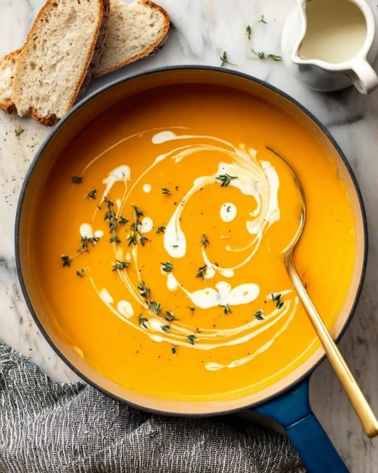 Creamy Butternut Squash Soup with Thyme Recipe