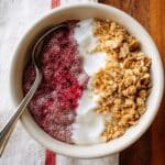 Toasted Oatmeal with Strawberry Chia Jam and Coconut Whipped Cream Recipe
