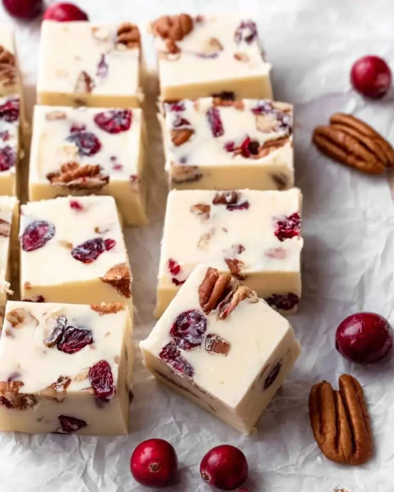White Chocolate Cranberry Pecan Fudge Recipe