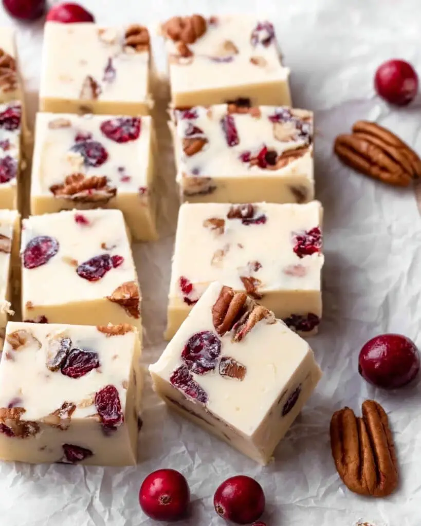 White Chocolate Cranberry Pecan Fudge Recipe