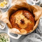 Roasted Garlic No-Knead Bread with Basil Butter Recipe