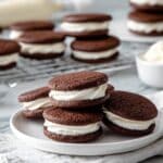 Homemade Chocolate Whoopie Pies with Marshmallow Fluff Filling Recipe