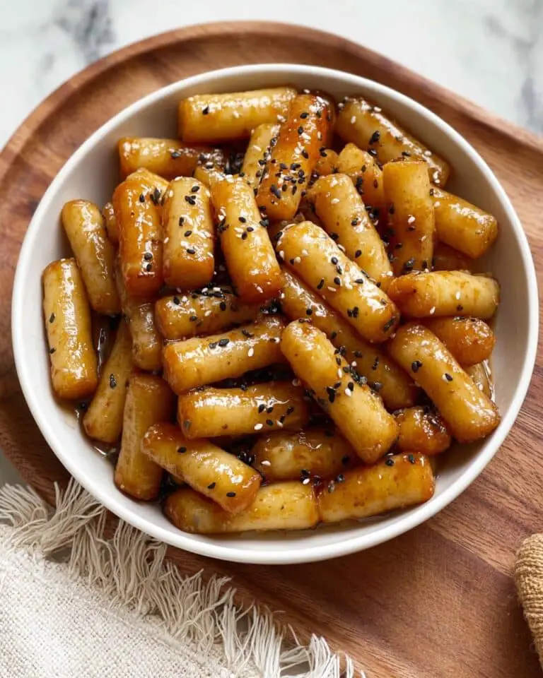 Honey Butter Glazed Korean Rice Cakes Recipe