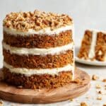 Oatmeal Carrot Cake with Healthy Cream Cheese Frosting Recipe