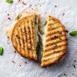 Pesto Grilled Cheese Sandwich with Tomatoes Recipe