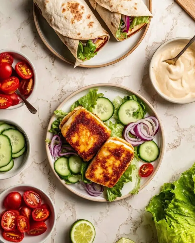 Halloumi Wraps with Sticky Honey Chili Sauce Recipe