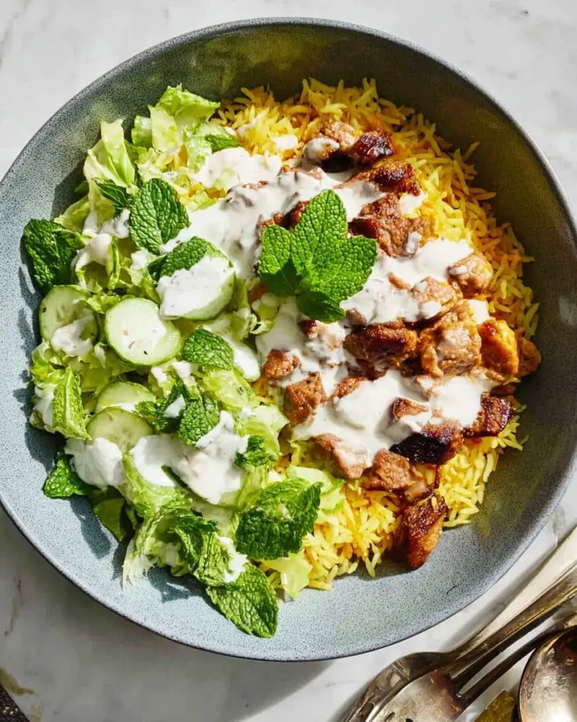 One-Pot Shawarma Rice with White Sauce Recipe