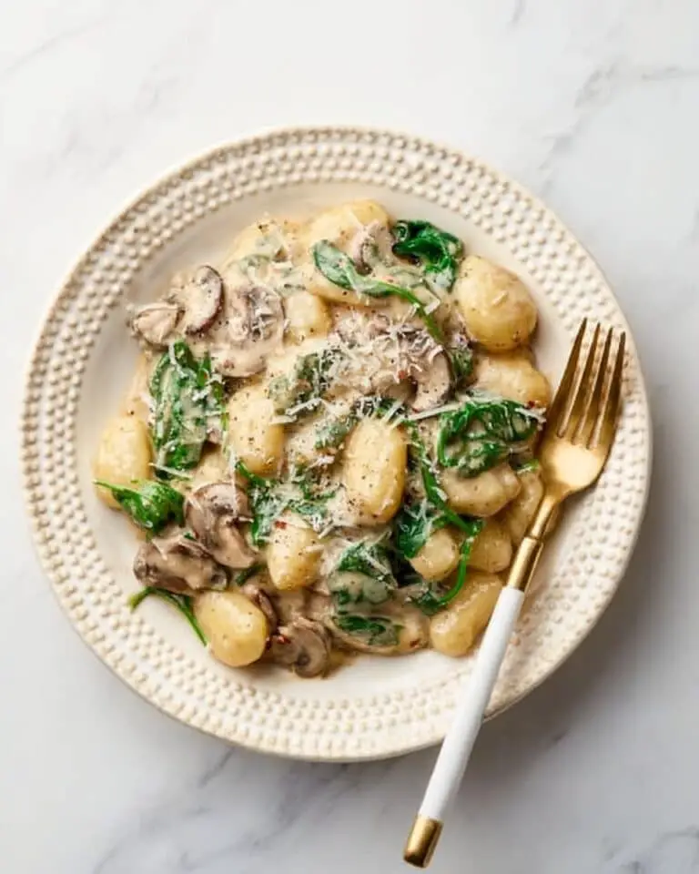Creamy Mushroom and Spinach Gnocchi Recipe