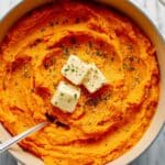 Creamy Garlic Mashed Sweet Potatoes Recipe
