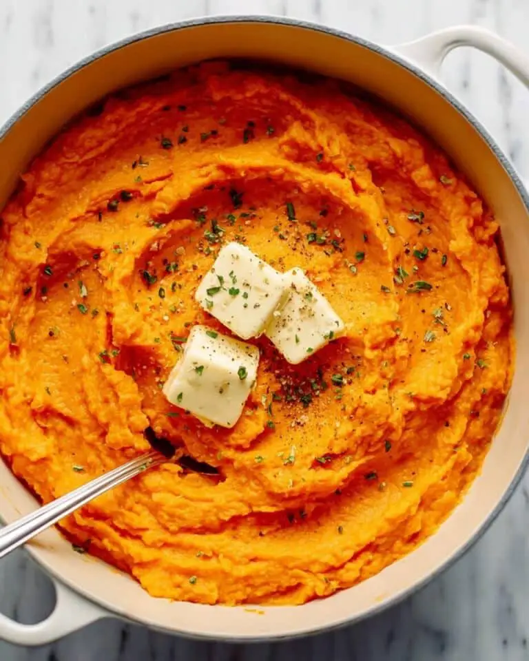 Creamy Garlic Mashed Sweet Potatoes Recipe