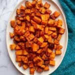 Roasted Sweet Potato Wedges with Garlic, Paprika, and Rosemary Recipe