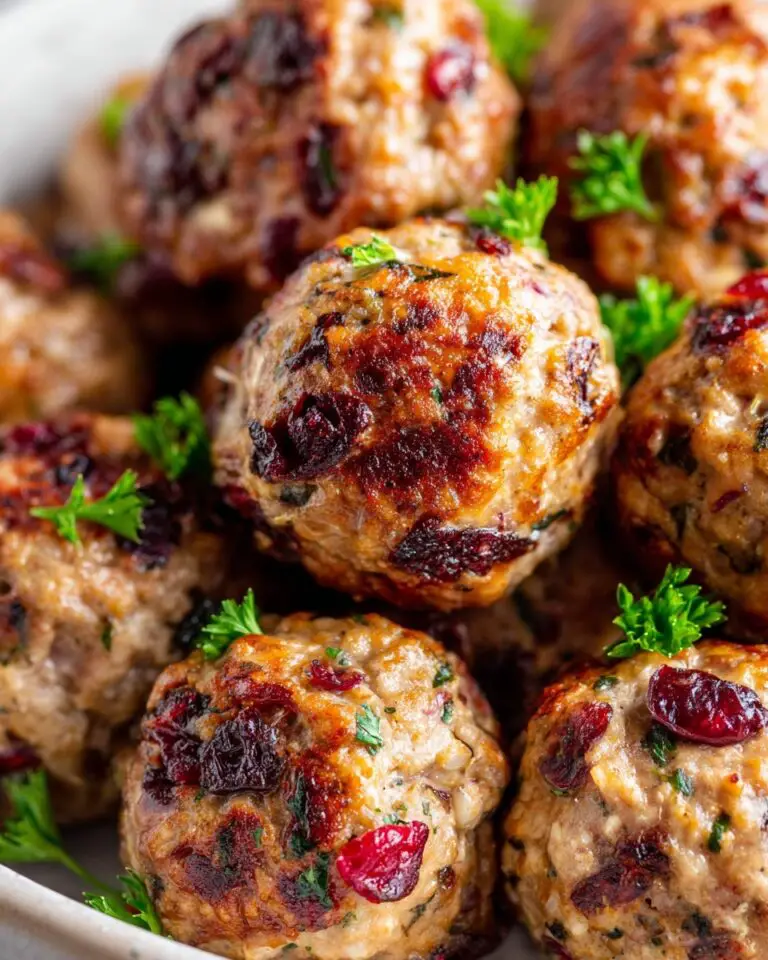 Festive Cranberry Turkey Stuffing Balls Recipe
