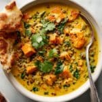 Ginger Sweet Potato and Coconut Milk Stew with Lentils and Kale Recipe