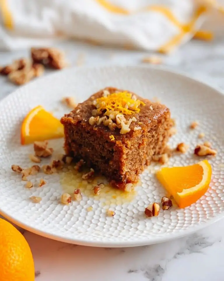 Honey Almond Cake (Tishpishti) with Citrus Syrup Recipe