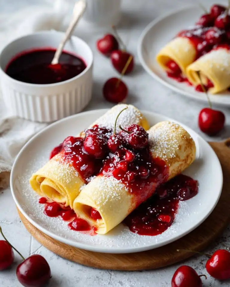 Very Merry Cranberry Christmas Crepes Recipe