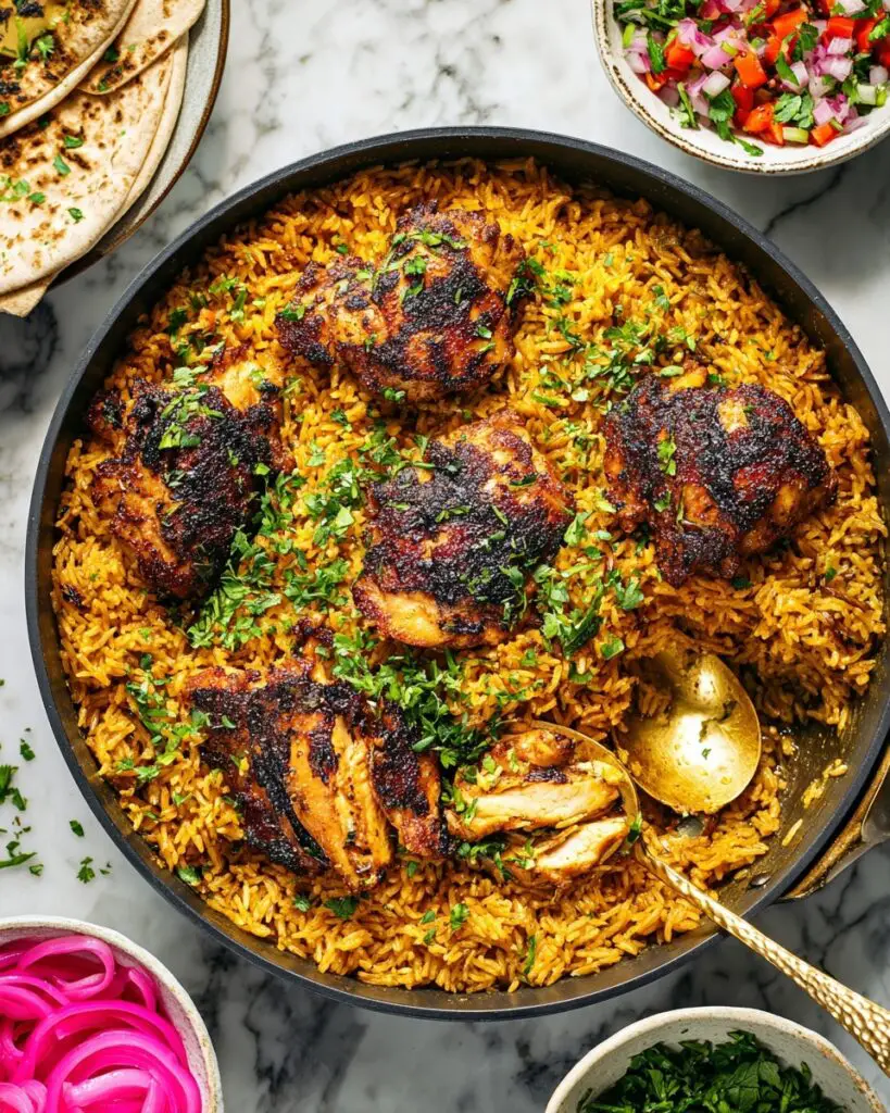 One Pan Shawarma Chicken & Rice Recipe