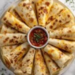 Blooming Chicken and Cheese Quesadilla Ring Recipe