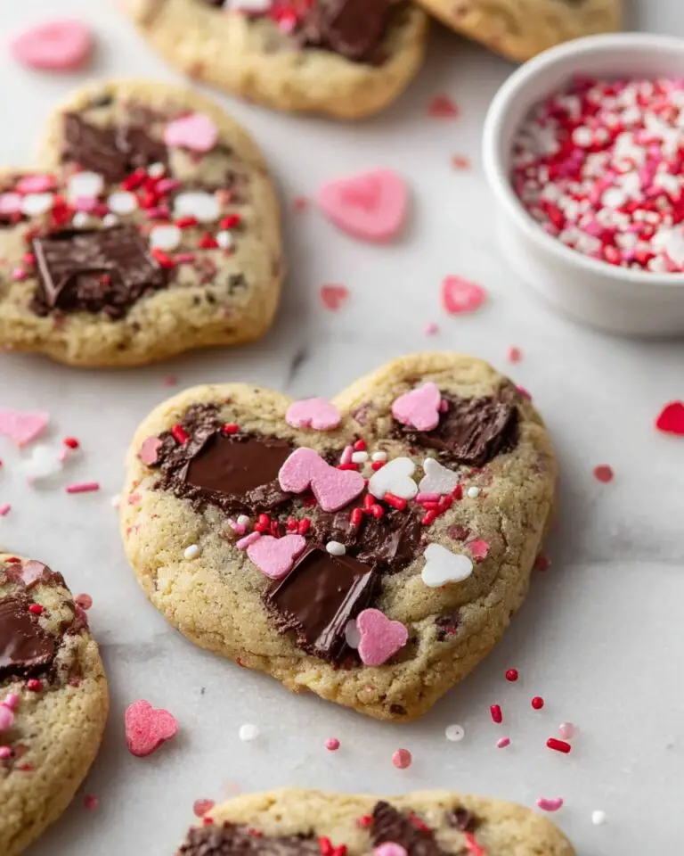 Heart Shaped Chocolate Chip Cookies Recipe