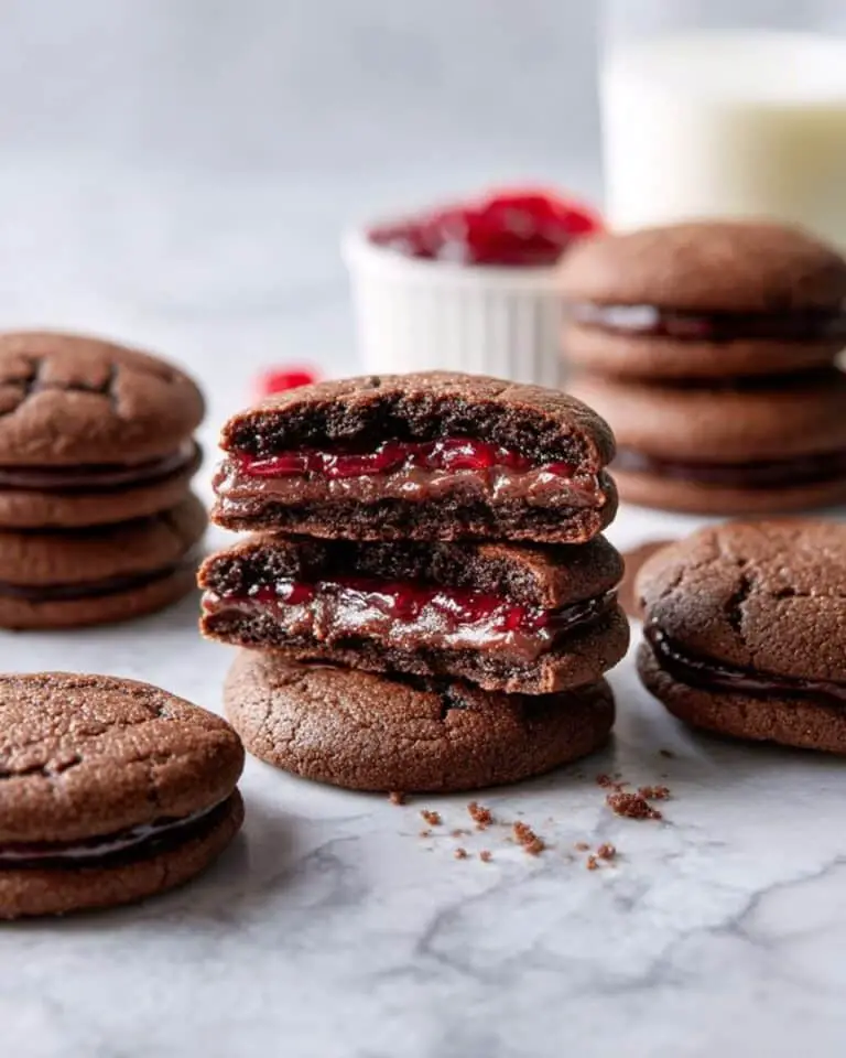 Chocolate Raspberry Sandwich Cookies Recipe