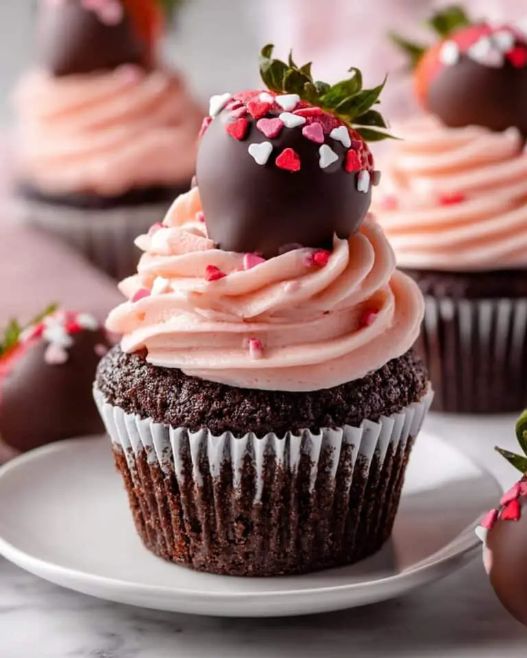 Chocolate Covered Strawberry Cupcakes Recipe