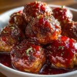 Cranberry BBQ Crockpot Meatballs Recipe