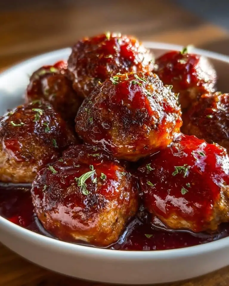 Cranberry BBQ Crockpot Meatballs Recipe