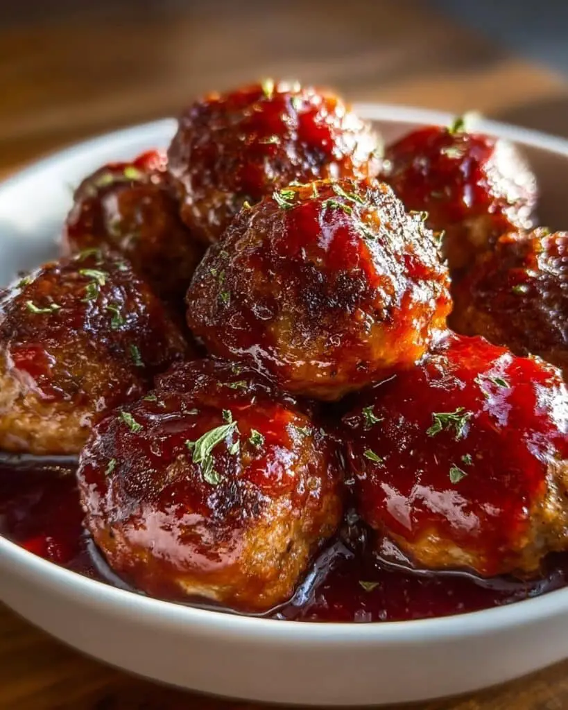 Cranberry BBQ Crockpot Meatballs Recipe