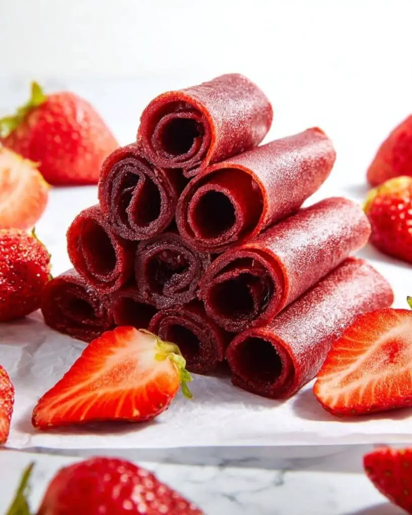 3-Ingredient Homemade Strawberry Fruit Roll-Ups Recipe
