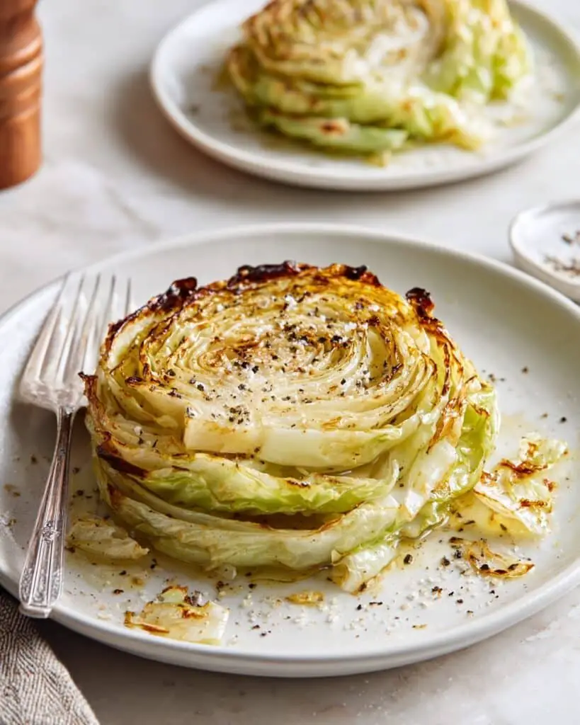 Garlic Seasoned Baked Cabbage Steaks Recipe