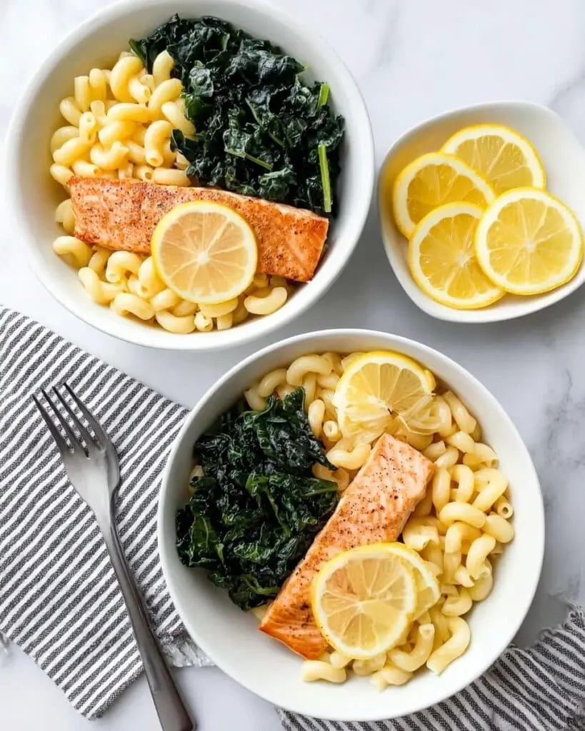 Salmon Mac and Cheese Bowls with Kale Recipe