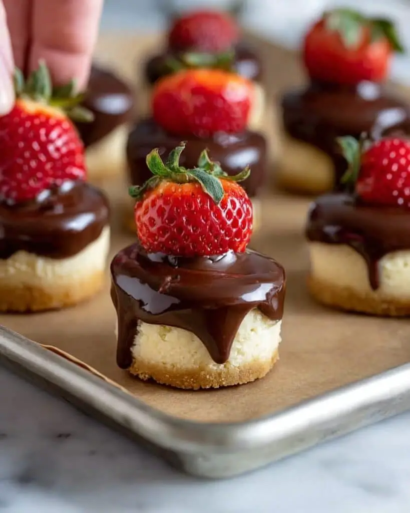 Chocolate Dipped Strawberry Cheesecake Recipe
