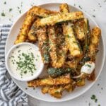 Quick Crispy Healthy Air Fryer Zucchini Fries Recipe