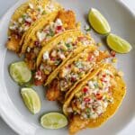Fried Chicken Street Corn Tacos on the Blackstone Recipe