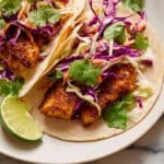 Air Fryer Fish Tacos with Cilantro Lime Slaw Recipe