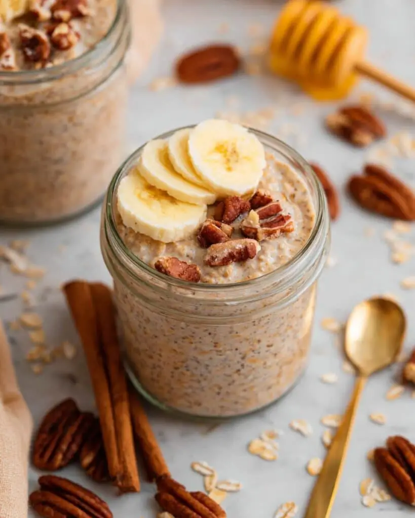 Banana Bread Overnight Oats Recipe