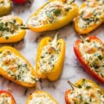 Stuffed Mini Peppers with Goat Cheese, Parmesan, and Jalapeños Recipe