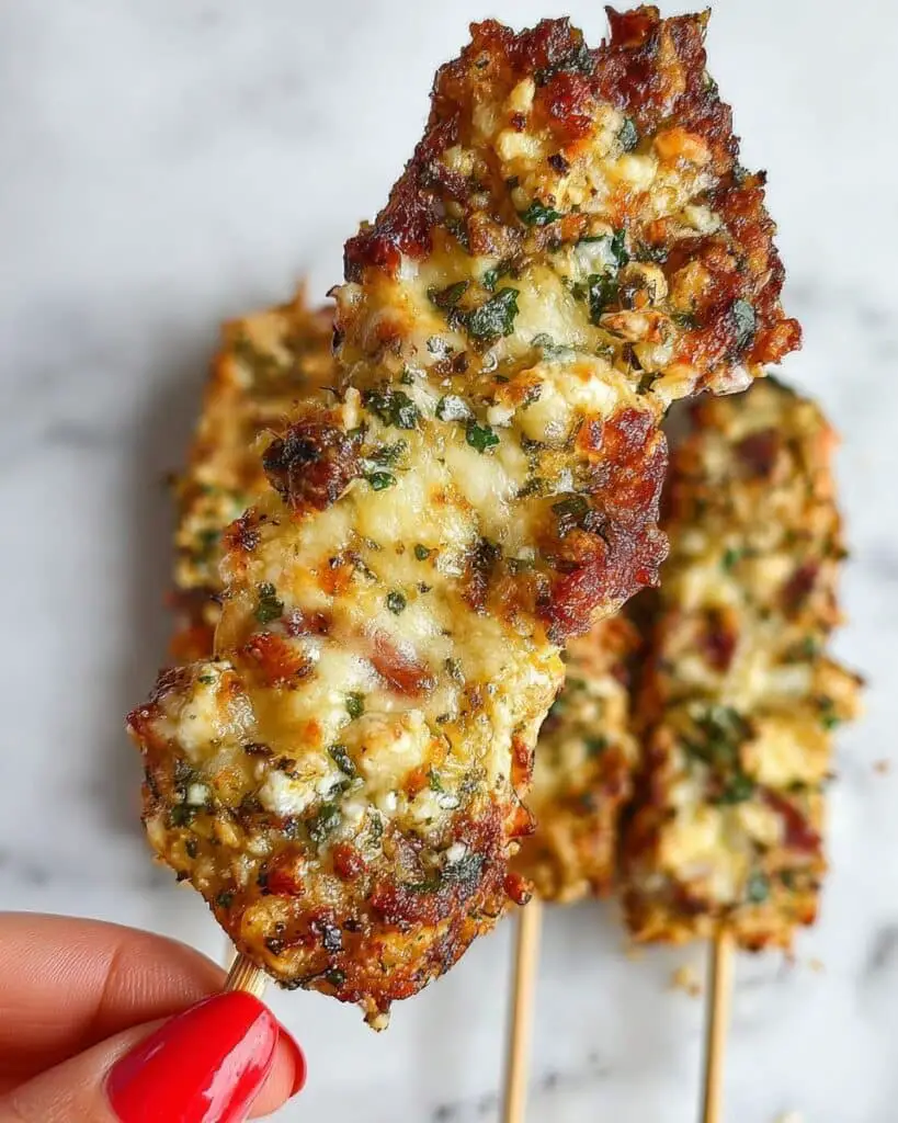 Garlic Parmesan Chicken Skewers Recipe