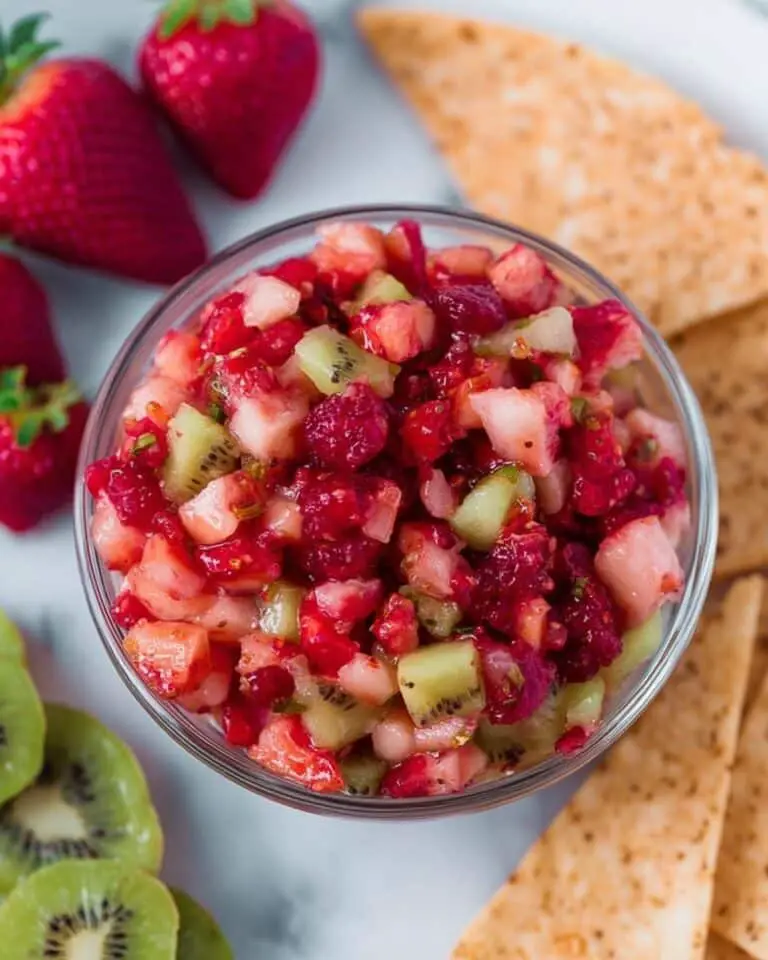 Fruit Salsa with Cinnamon Sugar Tortilla Chips Recipe