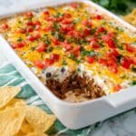 Layered Taco Dip with Meat Recipe