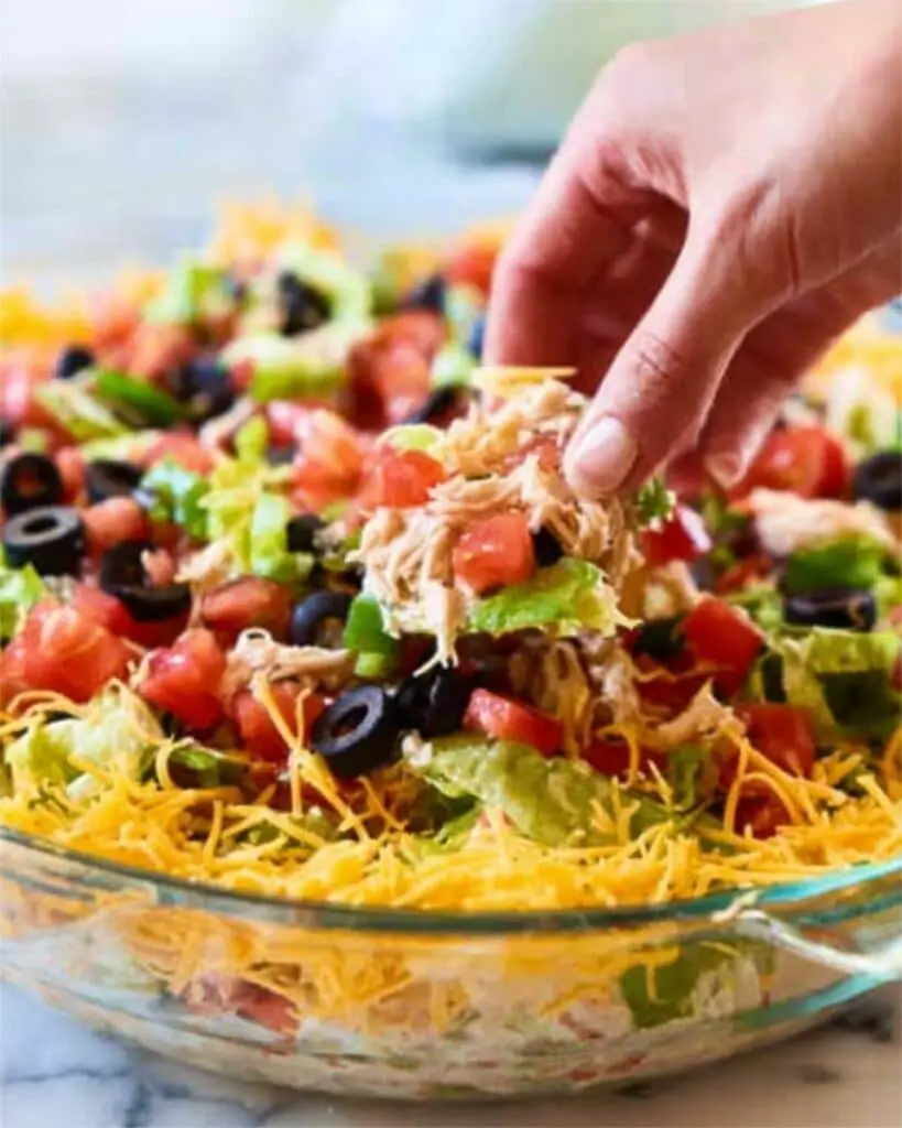 Skinny Taco Dip for a Crowd Recipe
