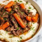 Slow Cooker Garlic Herb Pot Roast Recipe