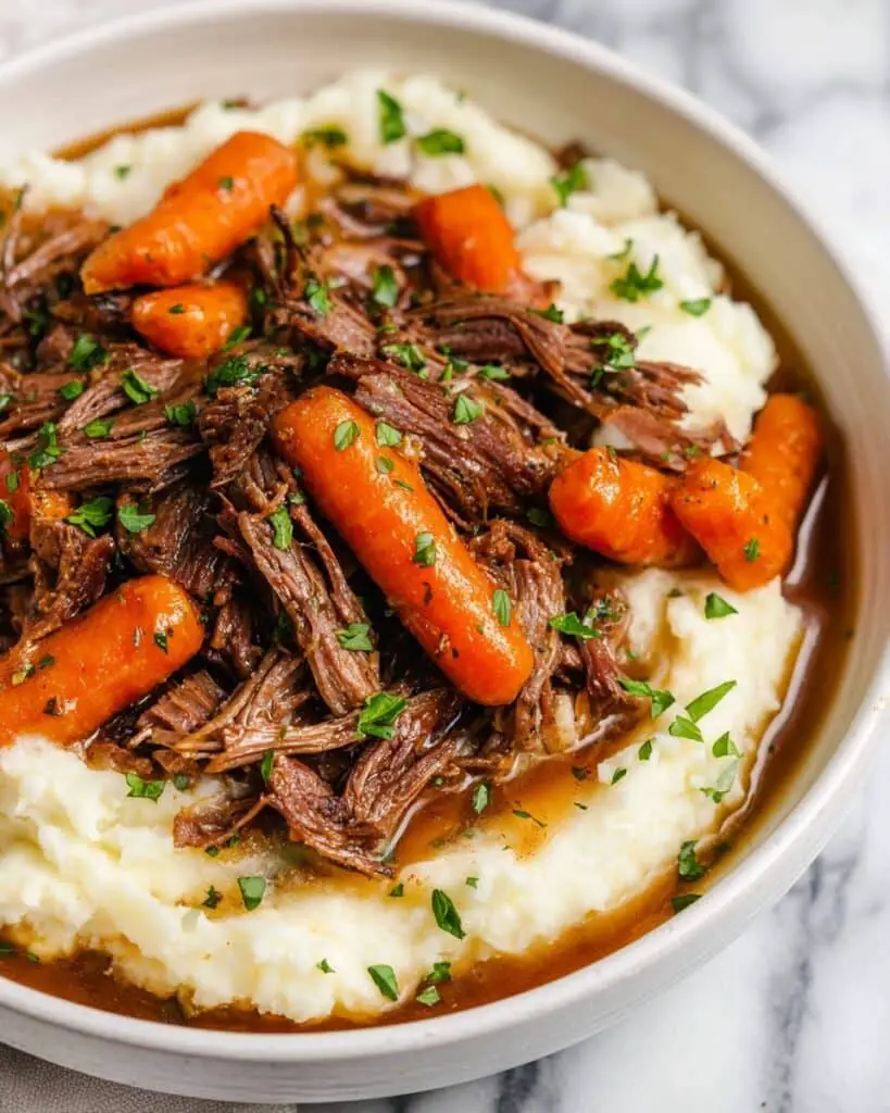 Slow Cooker Garlic Herb Pot Roast Recipe