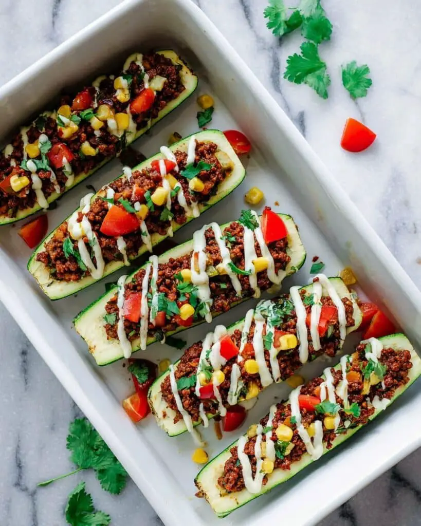 Vegan Zucchini Taco Boats Recipe