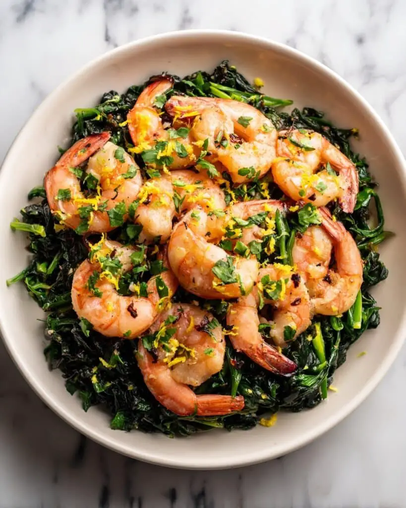 One-Pot Garlicky Shrimp & Spinach Recipe