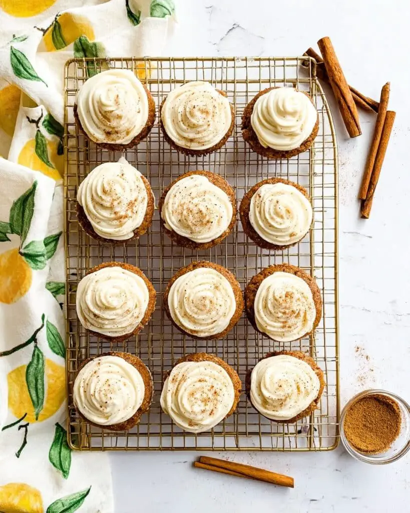Soft Pumpkin Cookies with Mini Chocolate Chips and Vanilla Frosting Recipe